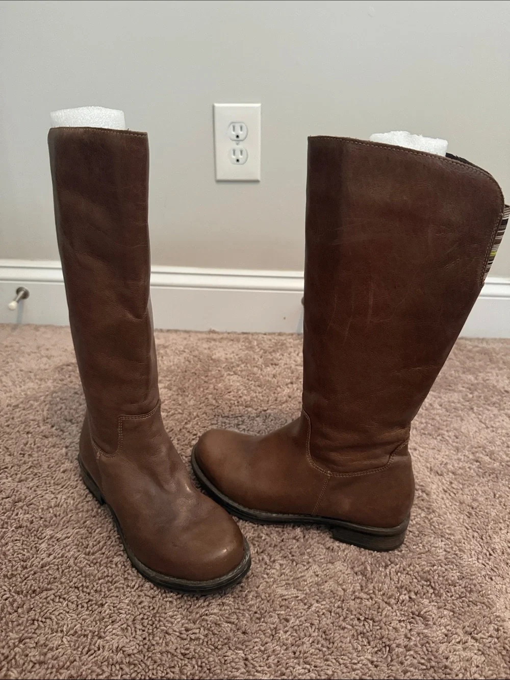 Eric Michael Brown Leather Over-the-Knee Riding Boots